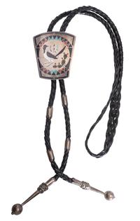 Silver and Mosaic Inlay Bolo Ties Lot is located and will ship from Denver, Colorado.