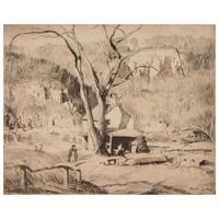 Daniel Garber (American, 1880-1958) Fisherman's Hut