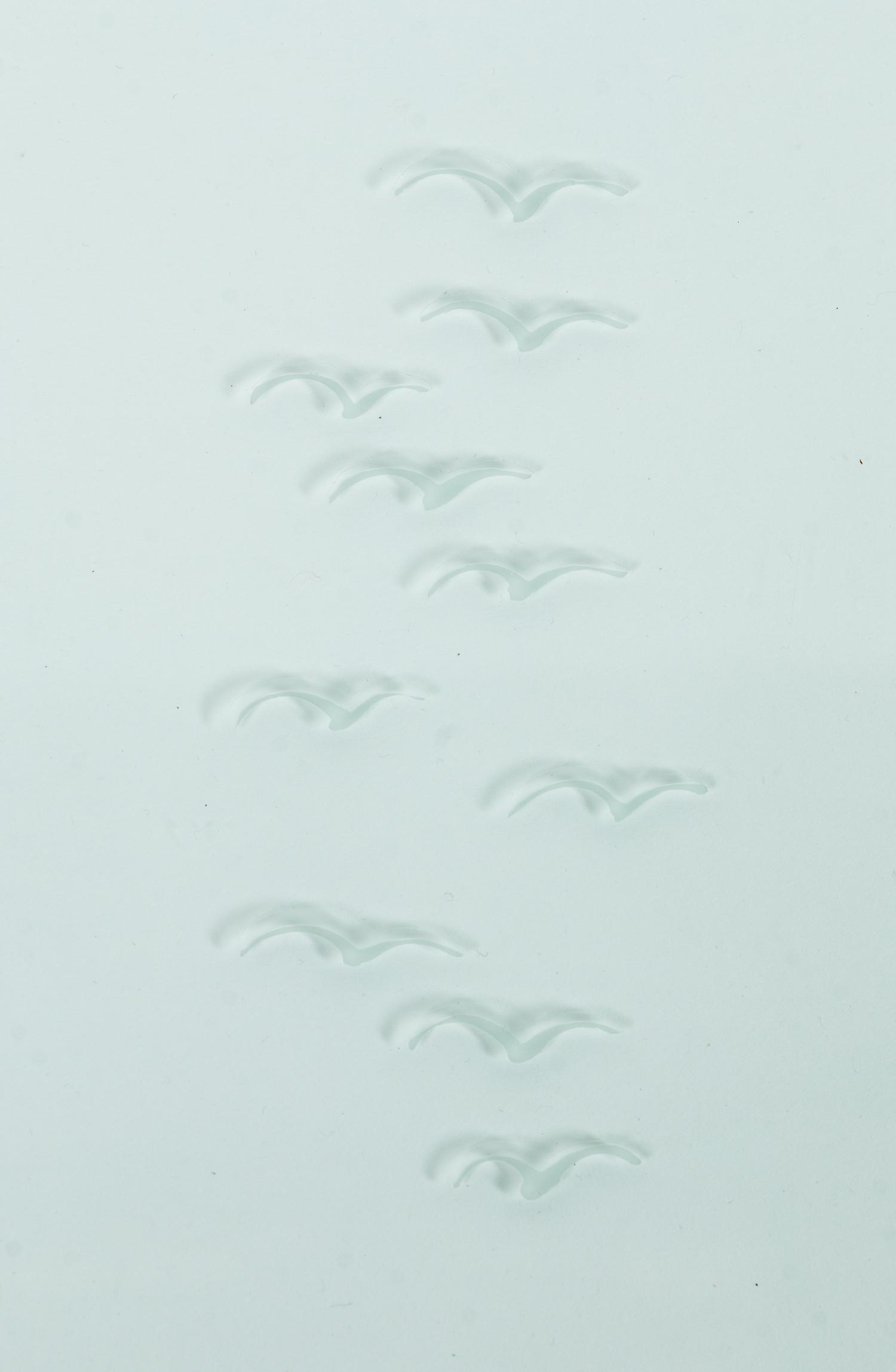 A Pair of Art Nouveau Style Etched Glass Windows