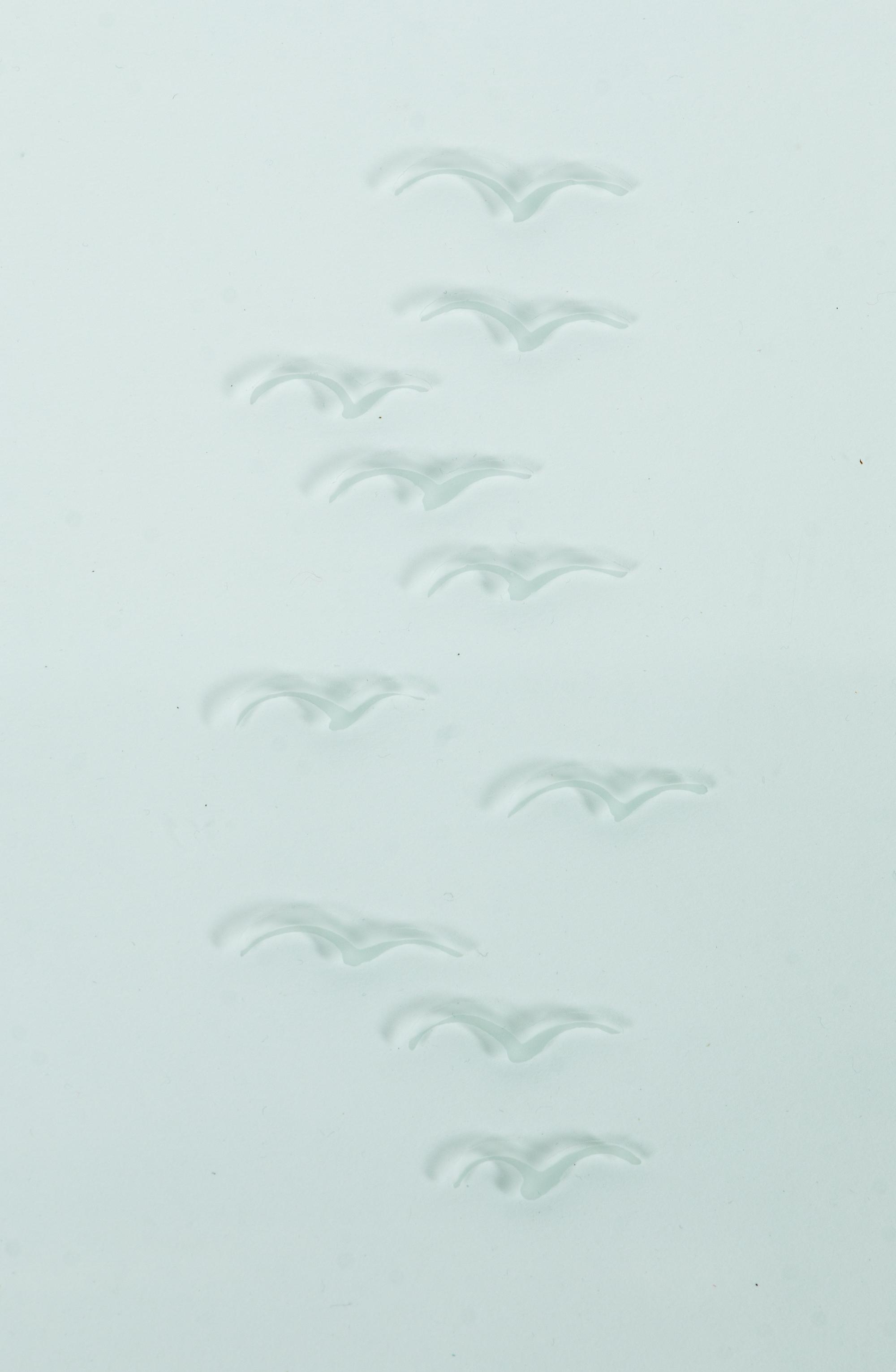 A Pair of Art Nouveau Style Etched Glass Windows