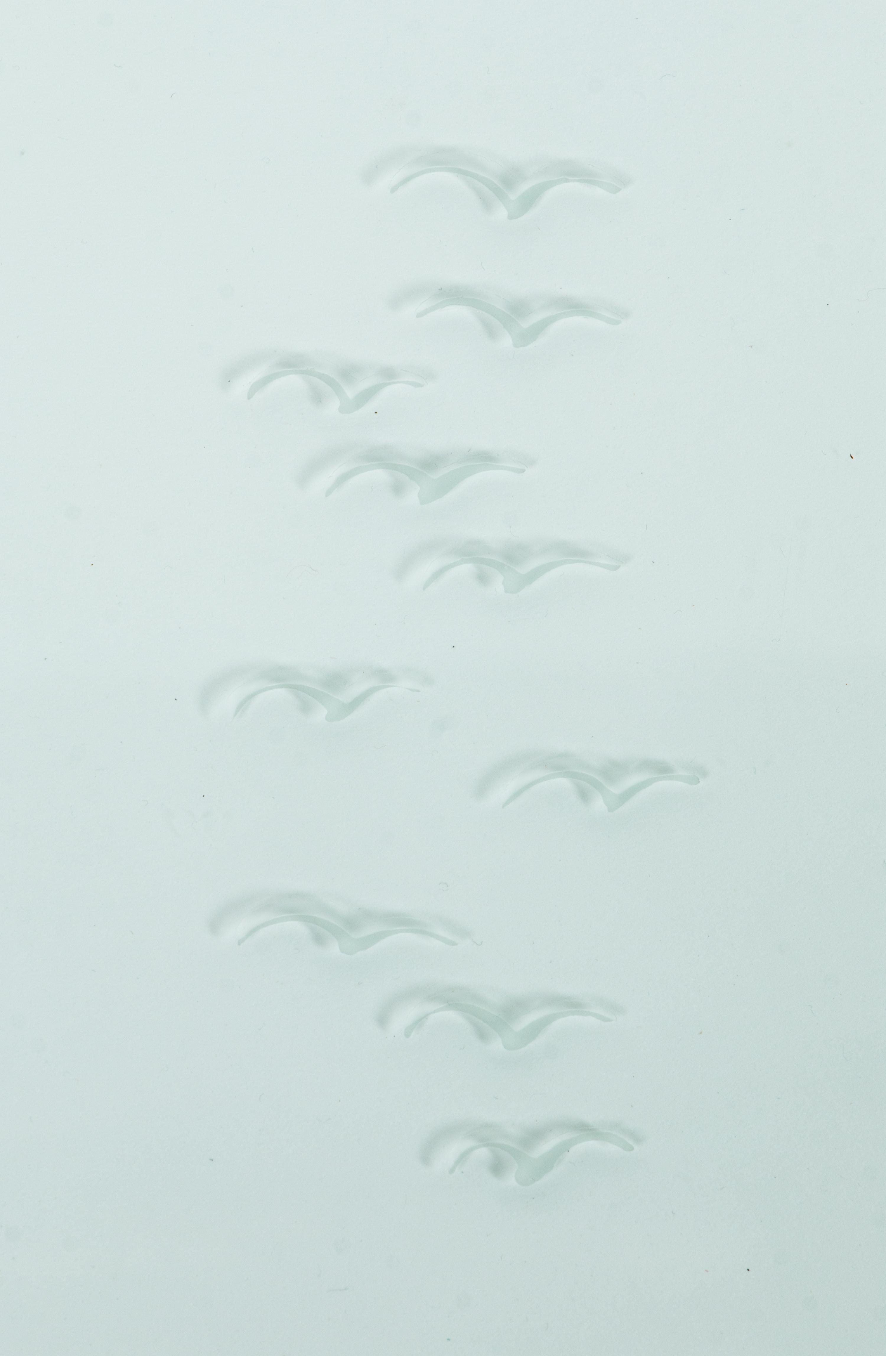 A Pair of Art Nouveau Style Etched Glass Windows