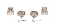 A Collection of American Silver Table Articles Height of tallest 1 3/8 inches.