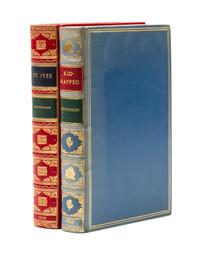 STEVENSON, ROBERT LOUIS. St. Ives. London, 1898. With Kidnapped. London, 1886. First editions, bound by Bayntun.