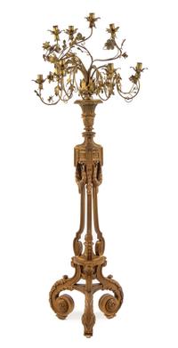 A Neoclassical Style Giltwood Torchère