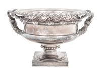 An English Silver-Plate Twin Handled Wine Cooler