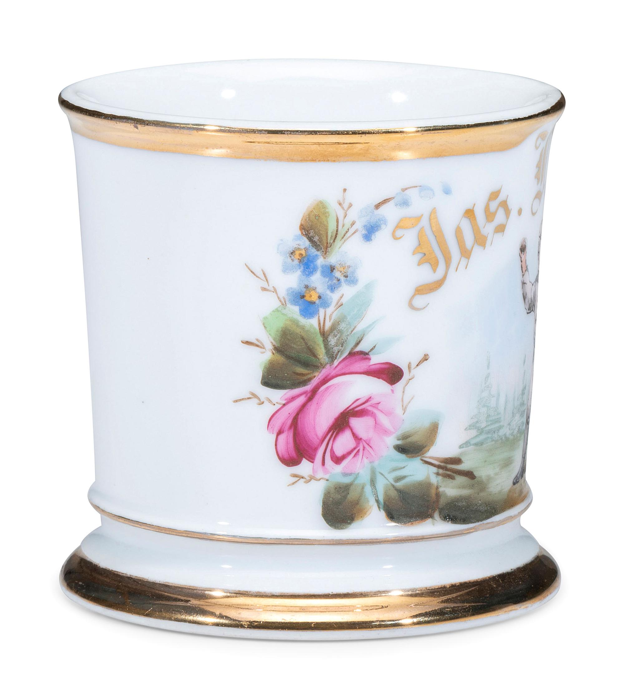 A Baseball Player's Porcelain Occupational Shaving Mug