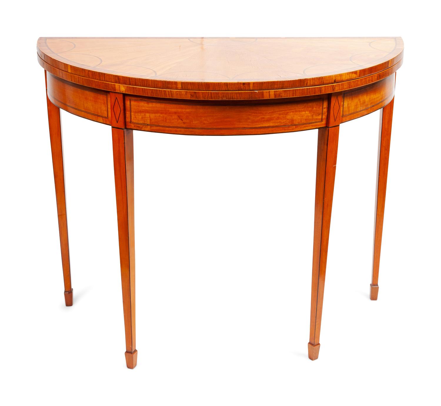 A Pair of Hepplewhite Game Tables