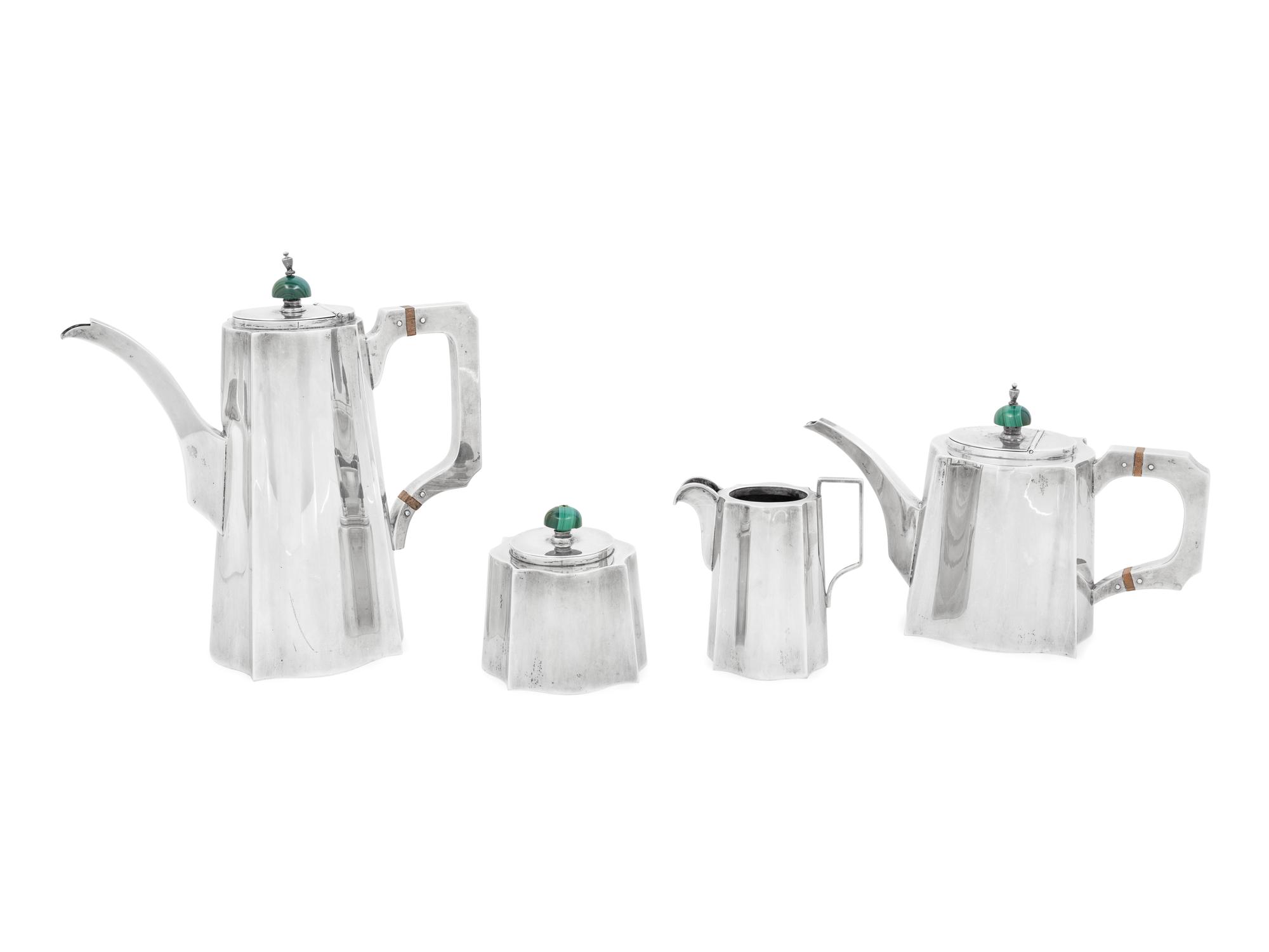 A Cartier Silver Four-Piece Tea and Coffee Service