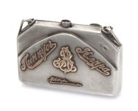 A Russian Silver Change Purse, Mark of Nikolai Antipov, Moscow, late 19th/early 20th century, with applied monograms and charms, having