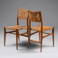 Pair of Leggera Hardwood Side Chairs, designed 1952 Cassina, Italy