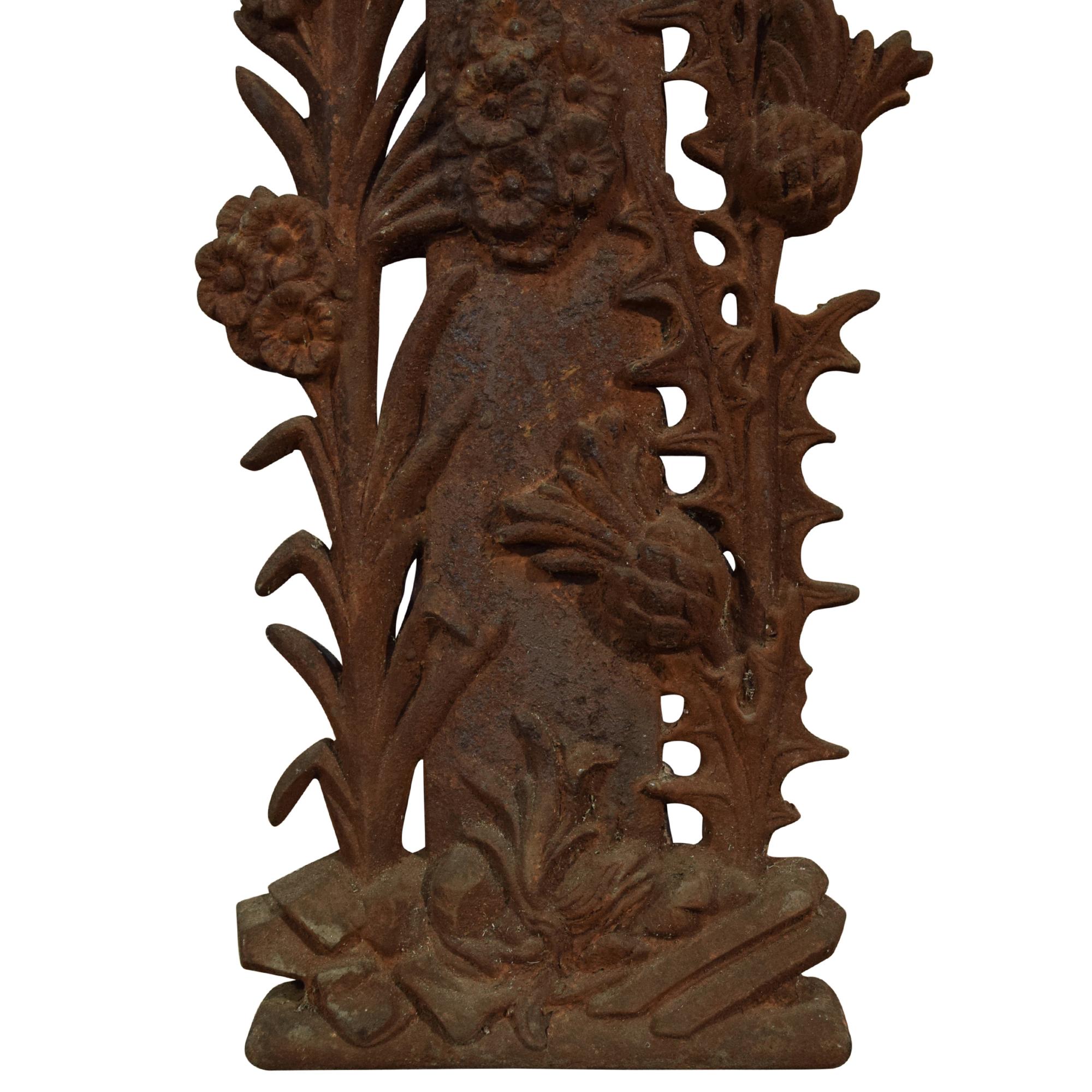 A Cast Iron Crucifix 26.5" W x 4" D x 44" H — France, Early 20th Century