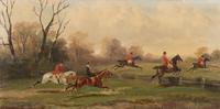 Fox Hunting (four paintings)