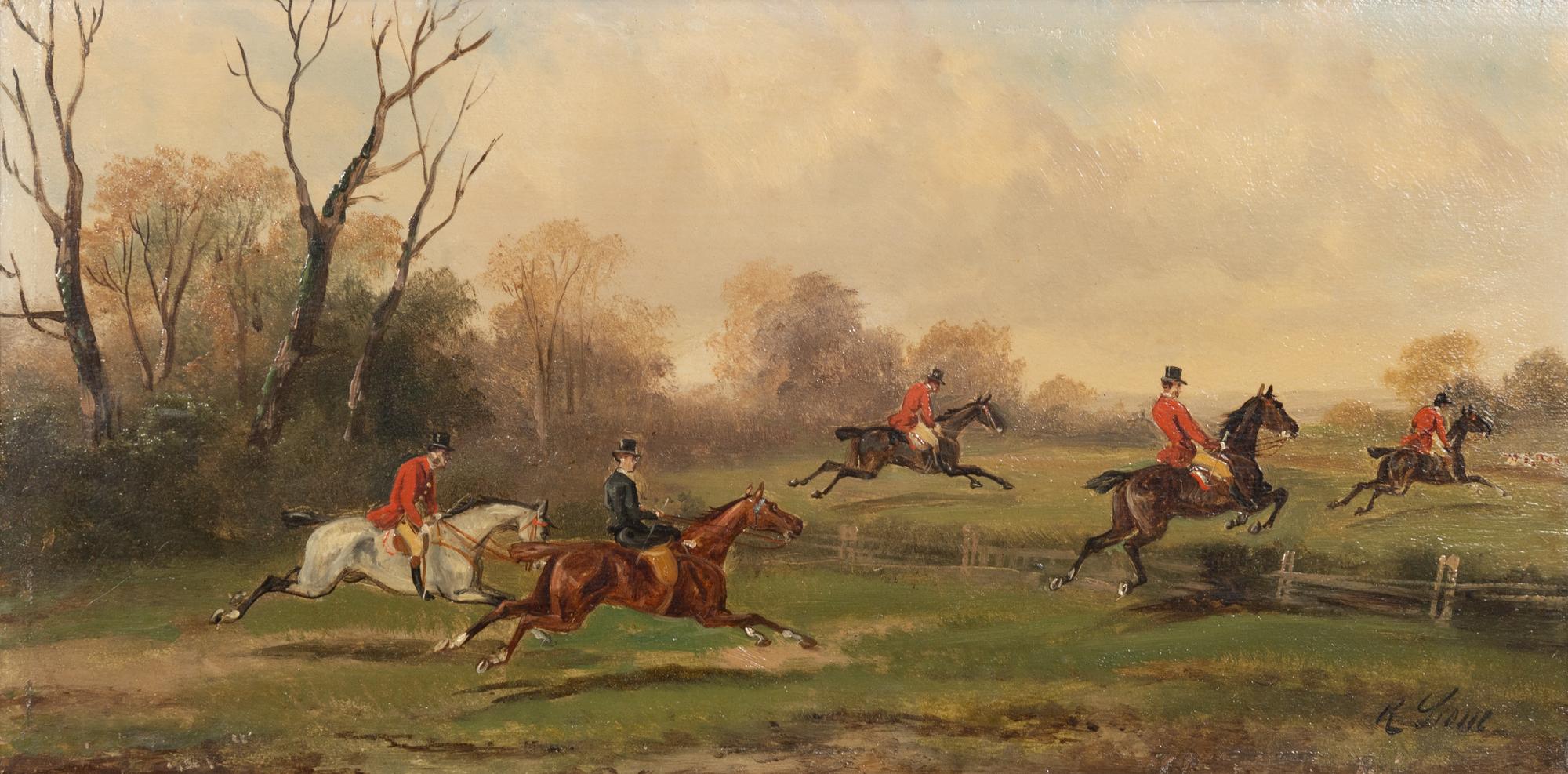 Fox Hunting (four paintings)