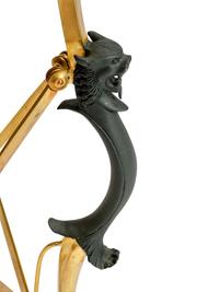 A Pair of Neoclassical Style Parcel-Gilt and Patinated Bronze Guéridons