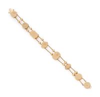 YELLOW GOLD SLIDE CHARM BRACELET