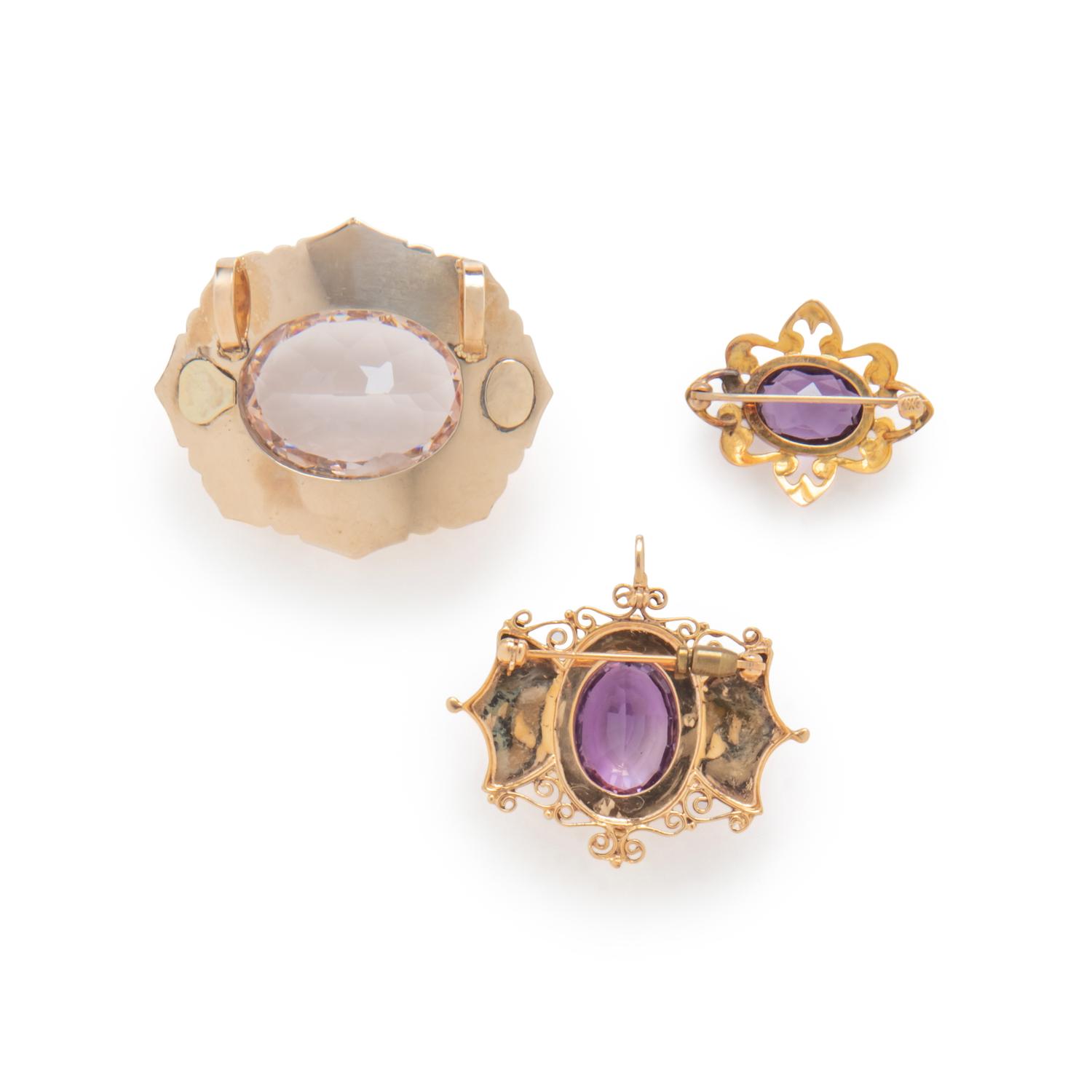 ANTIQUE, COLLECTION OF BROOCHES