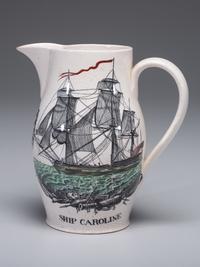 A Liverpool Transfer-Decorated Creamware Pitcher