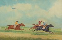 William Rowland, (British, 20th Century), Two Works Steeplechase Racing
