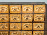 A Country Paint Decorated Apothecary Cabinet