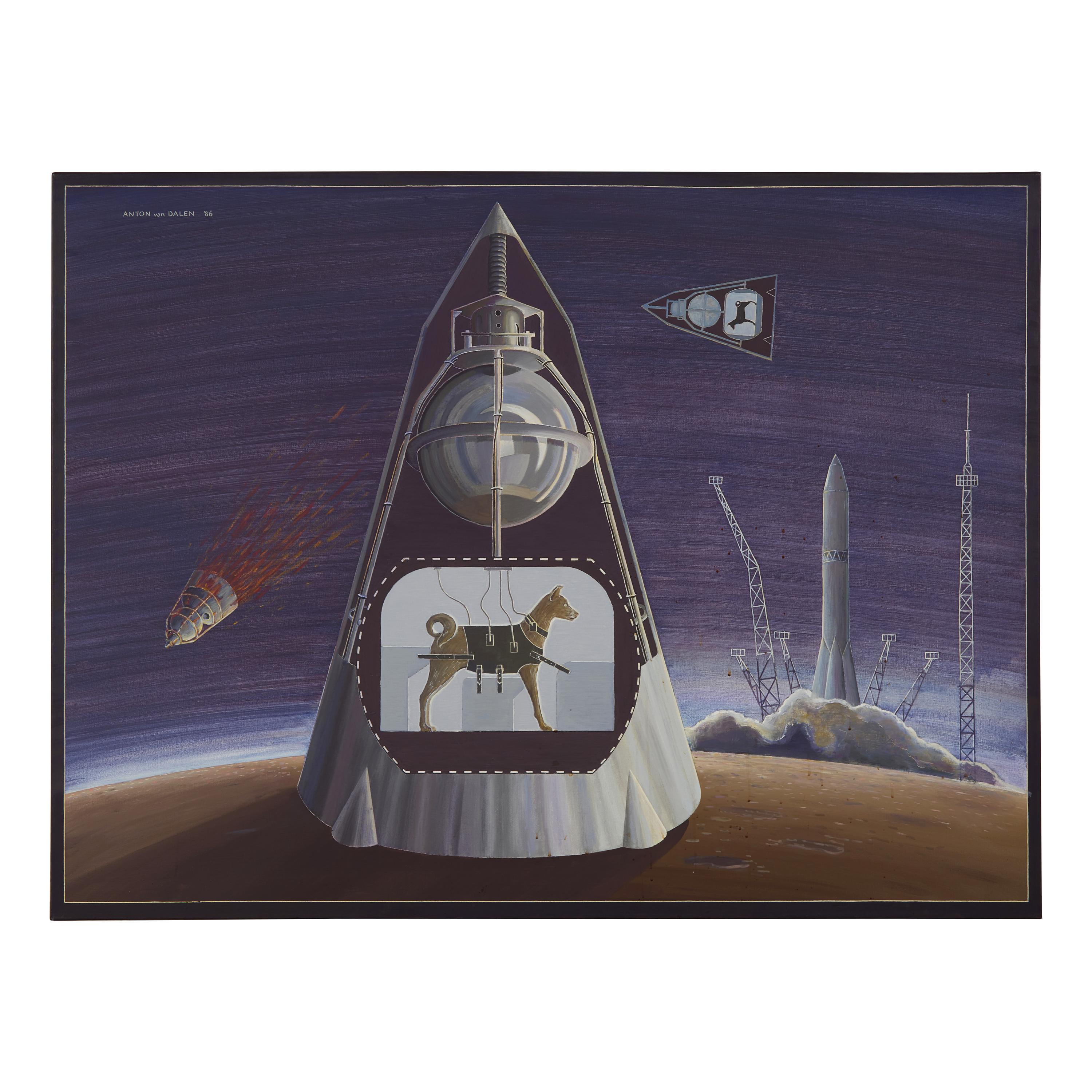 Anton van Dalen (Dutch, 1938-2024) — Laika in Sputnik II, 1986