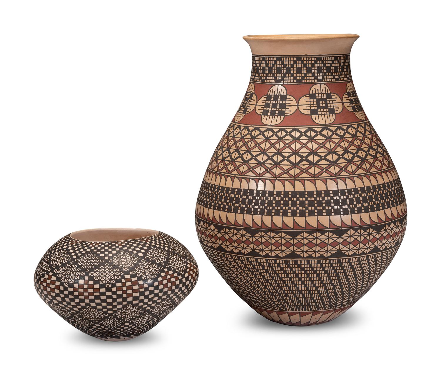 Mata Ortiz Polychrome Pottery Jars