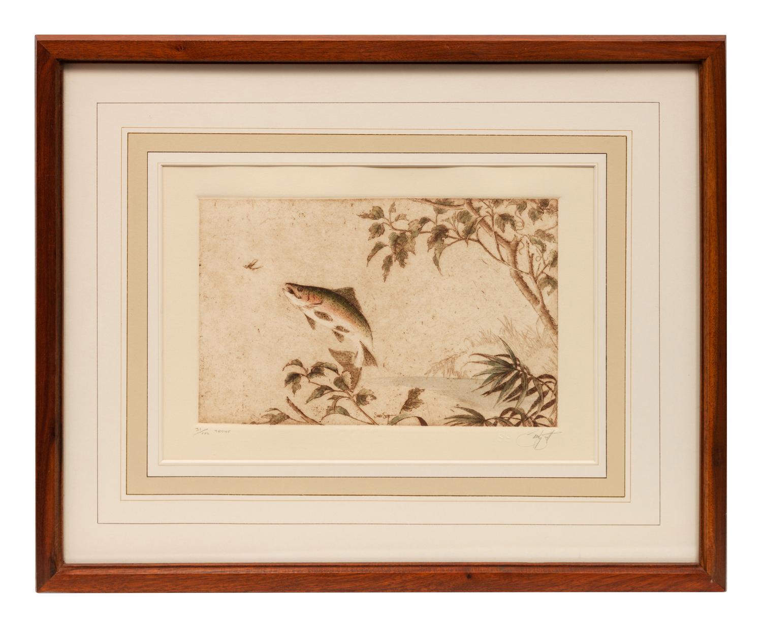 Four Prints: Leftovers , edition 23/100; Trout , edition 31/100; Ruffed Grouse , edition60/100; Pintail Rising, Artist's Proof