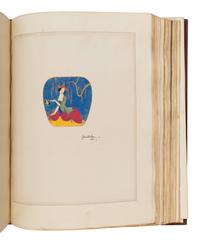 [The Red Cross]. An exceptional album of autographs, letters, and original artwork assembled to benefit the British Red Cross during WWI. [N.p.: N.p.], 1917.
