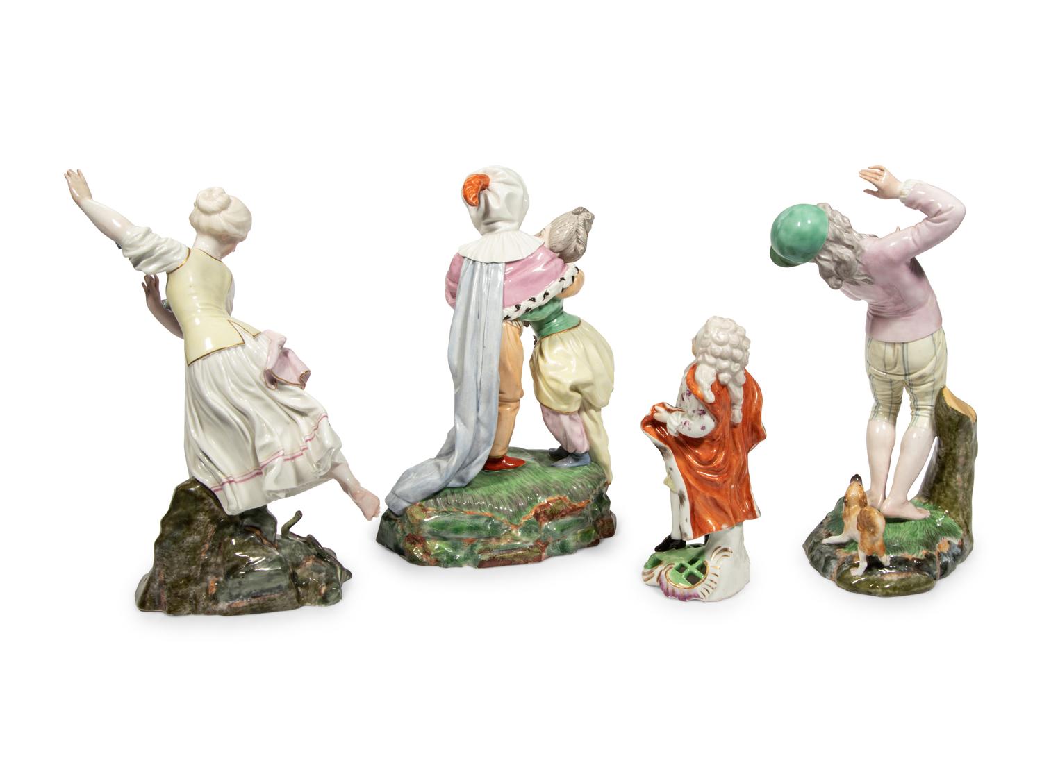 Four Höchst Porcelain Figures