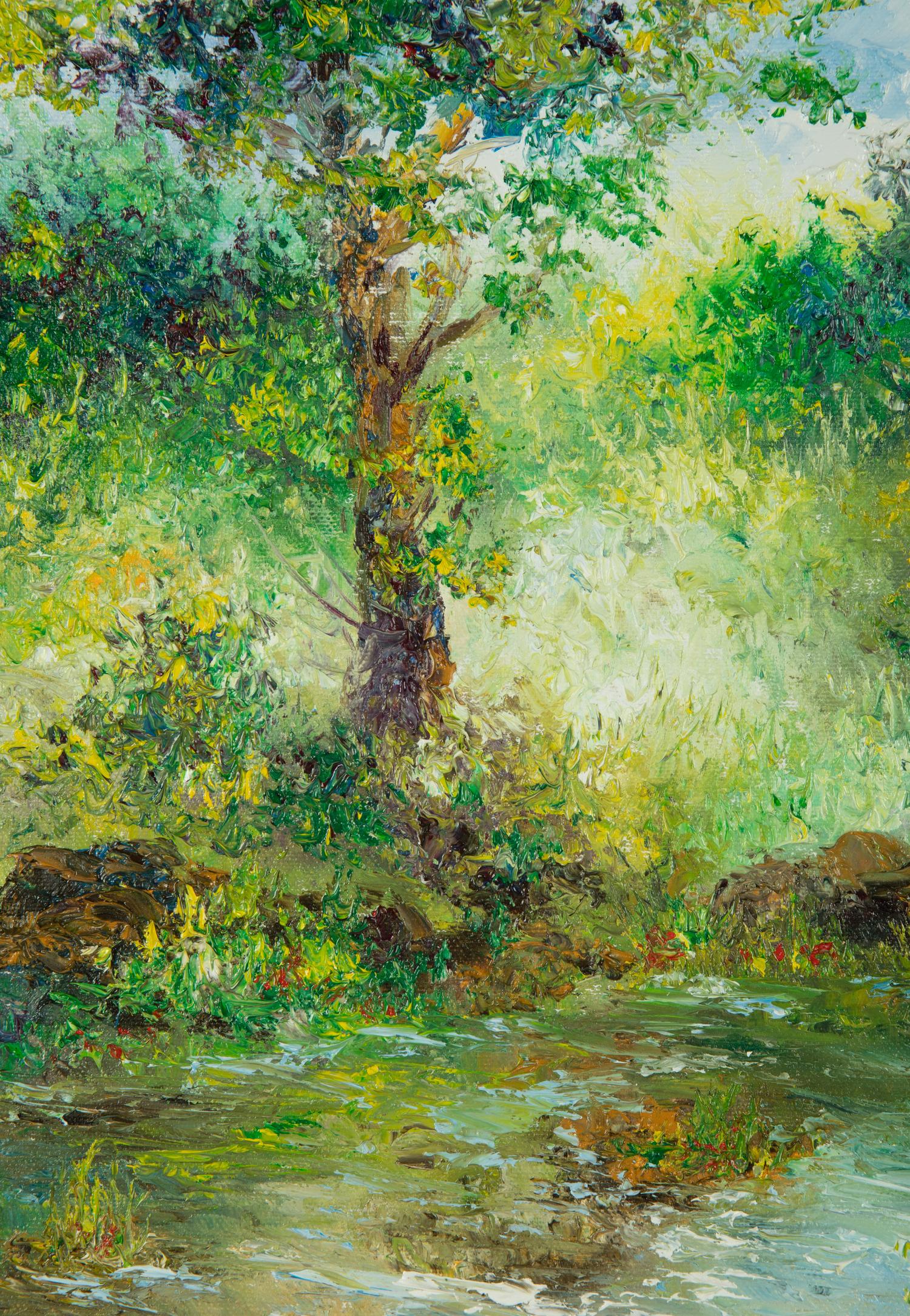 Impressionist Tropical Forest and Pond