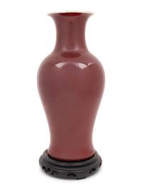 A Chinese Sang de Boeuf Porcelain Vase