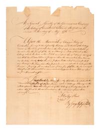 [REVOLUTIONARY WAR]. A group of documents related to Revolutionary War-era figures including signatures of Daniel Brodhead and O.H. Williams.