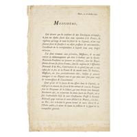 [American Revolution] [Lafayette, Marquis de] Printed Document, signed