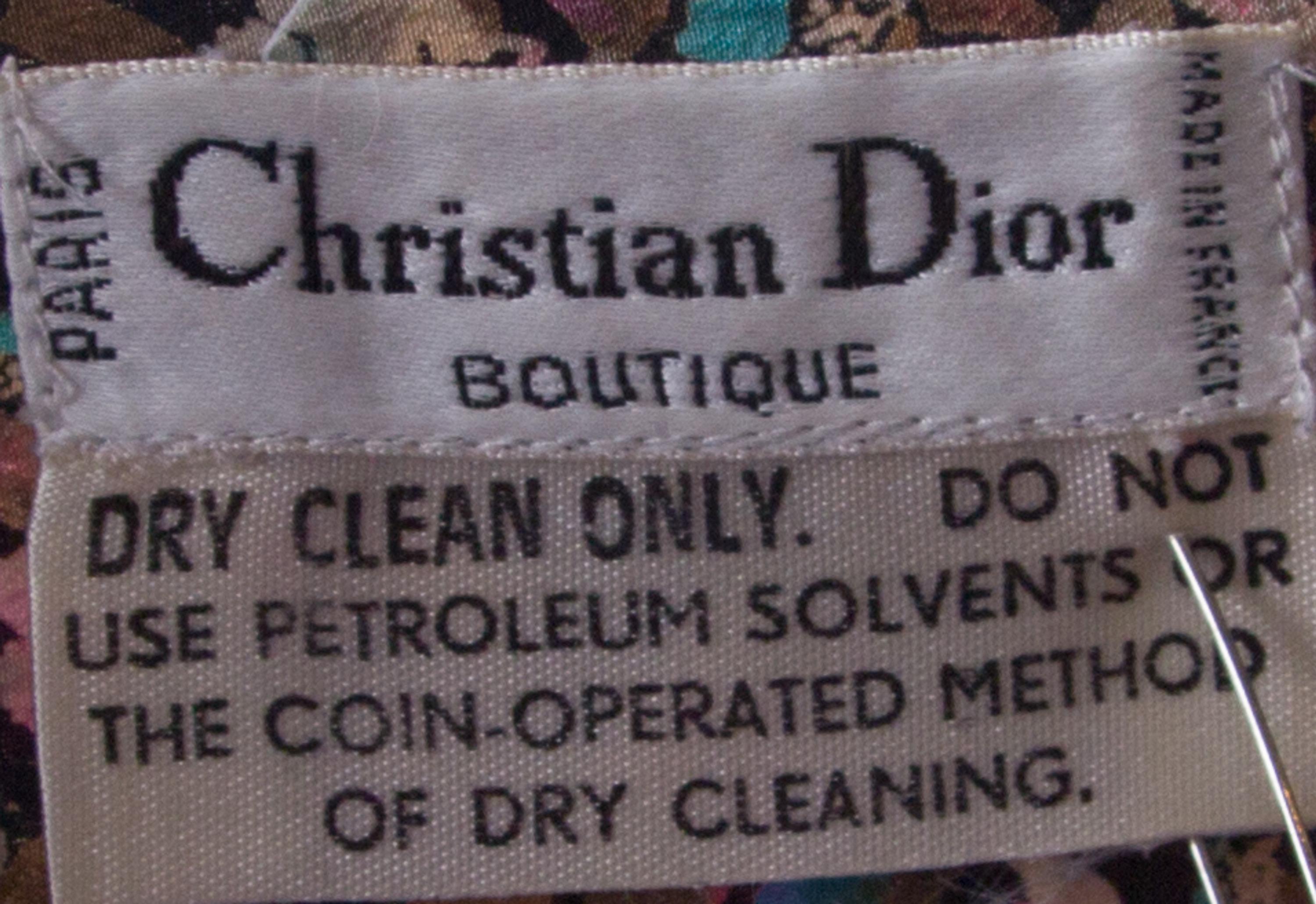 A Christian Dior Multicolor Silk Blouse,