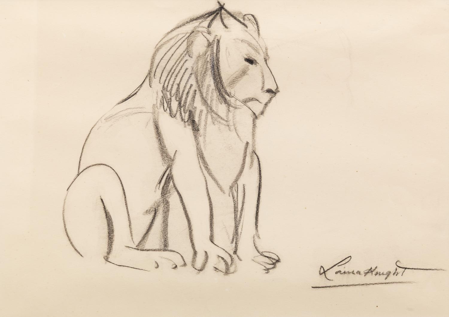 Dame Laura Knight (British, 1877–1970) — Seated Lion