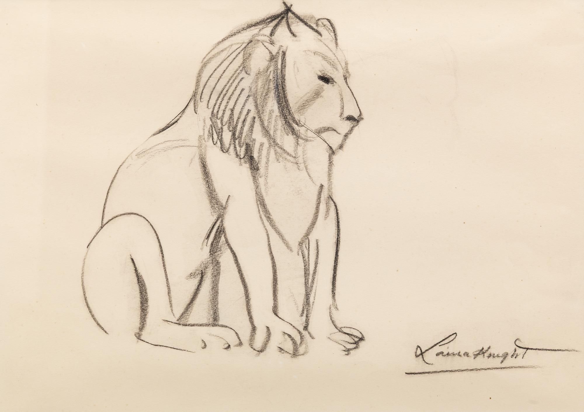 Dame Laura Knight (British, 1877–1970) — Seated Lion