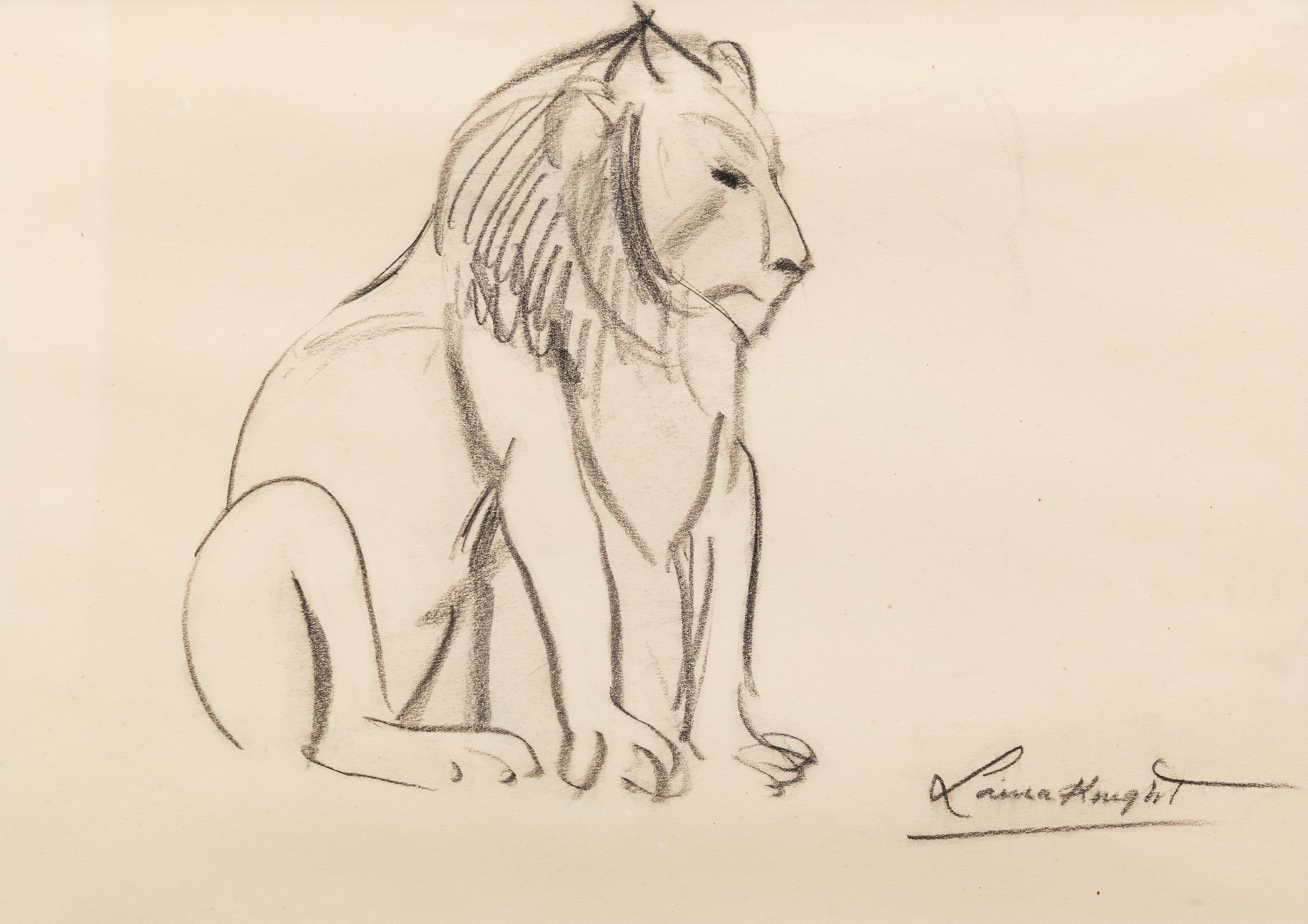 Dame Laura Knight (British, 1877–1970) — Seated Lion