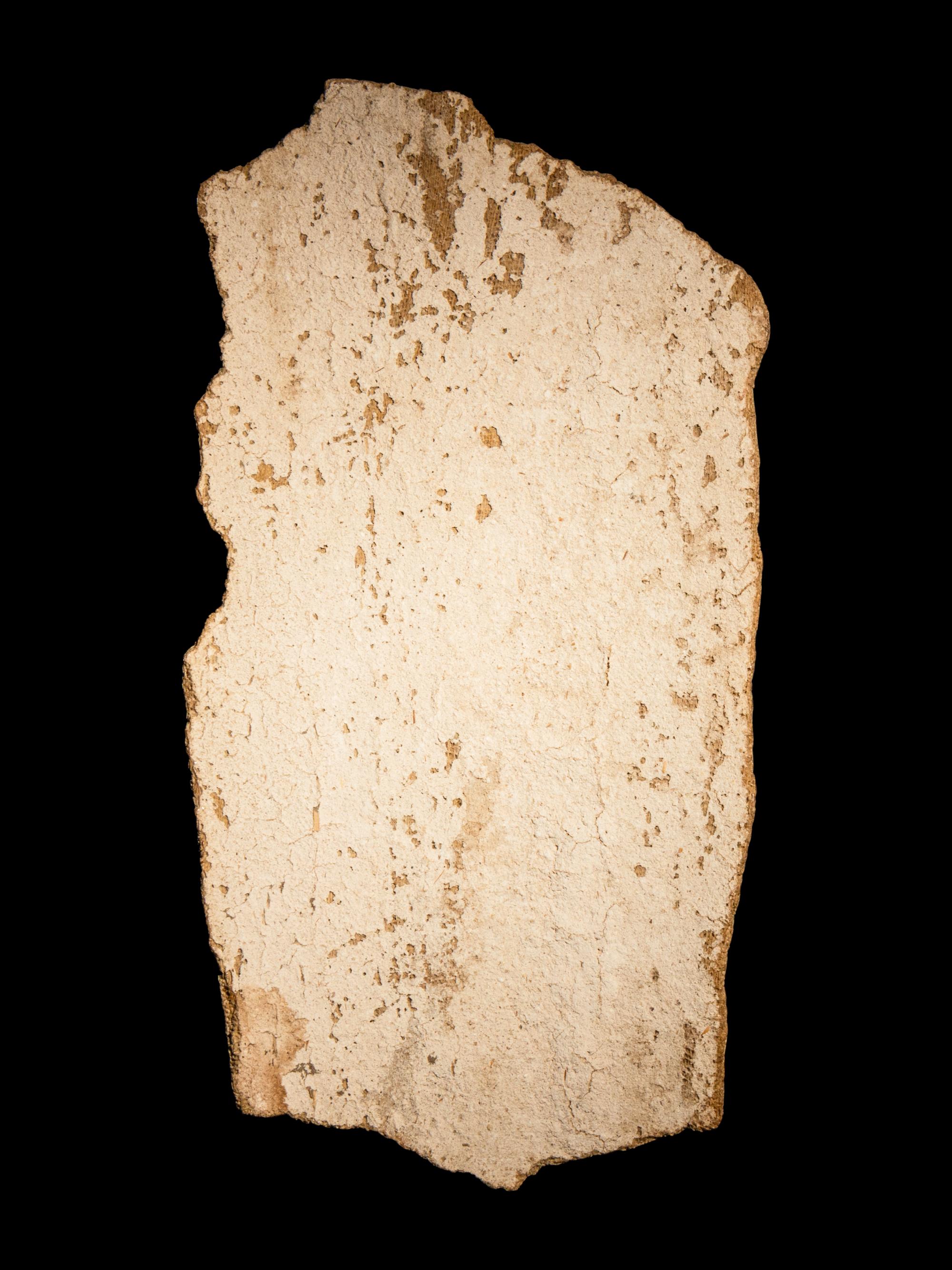 An Egyptian Painted Cartonnage Sarcophagus Fragment