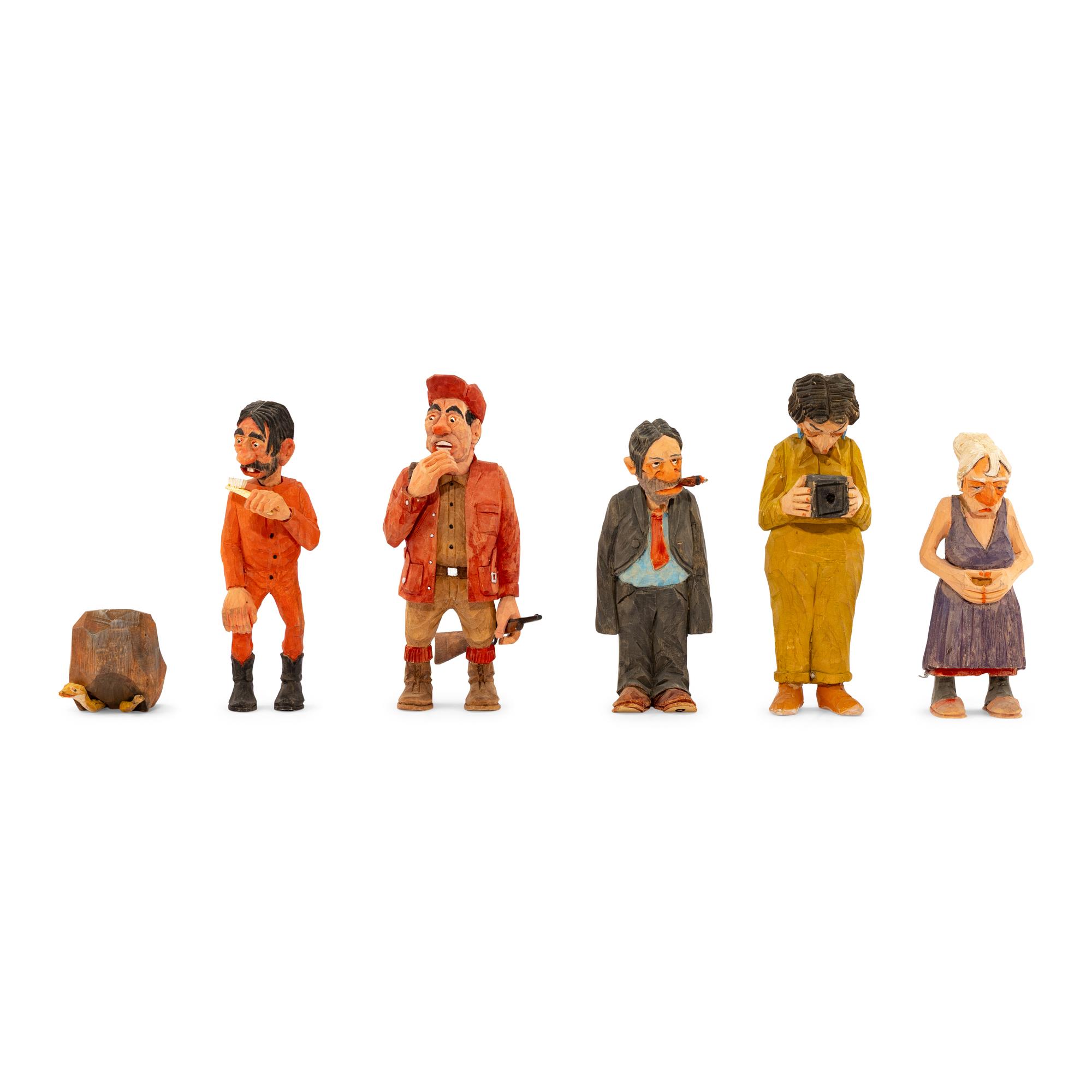 Six Carved Figures