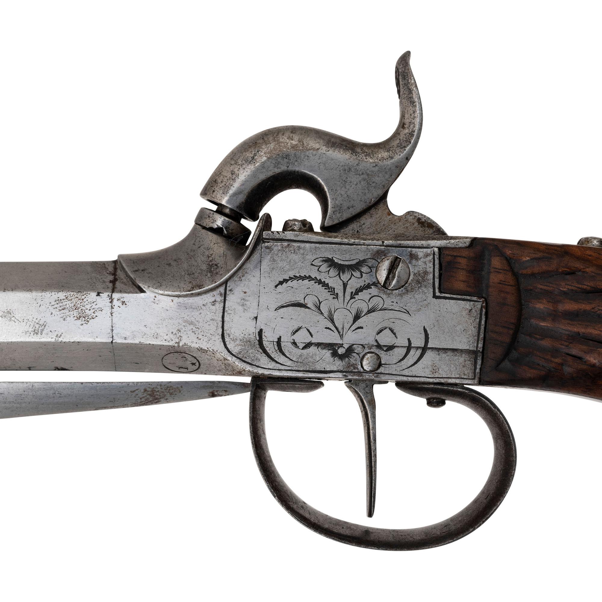 Pair of Belgian Snap Bayonet Pistols