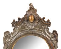 An Italian Silvered and Giltwood Dressing Mirror