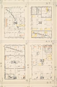 A group of 5 maps of Chicago streets, comprising: