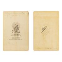 Anderson, David (1827-1905). A pair of cabinet cards of Sioux interpreter Antoine Provost and his wife, 1880s.