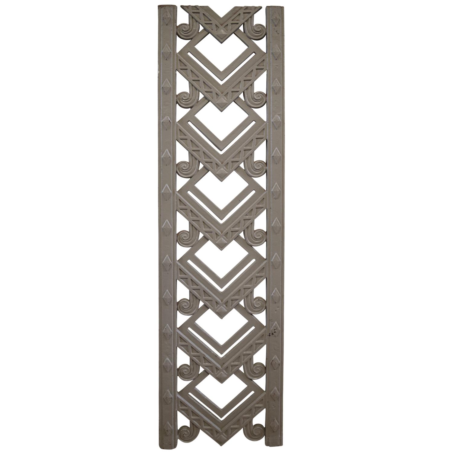 A Cast Iron Stair Baluster 9" W x .75" D x 32.25" H — United States, Early 20th Century