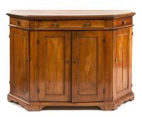 An Italian Walnut Cabinet Height 41 1/2 x width 54 x depth 19 1/2 inches. — 18TH CENTURY AND LATER