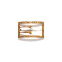 YELLOW GOLD BUCKLE BROOCH