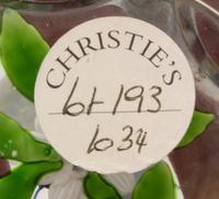 Baccarat , , a faceted butterfly and double clematis