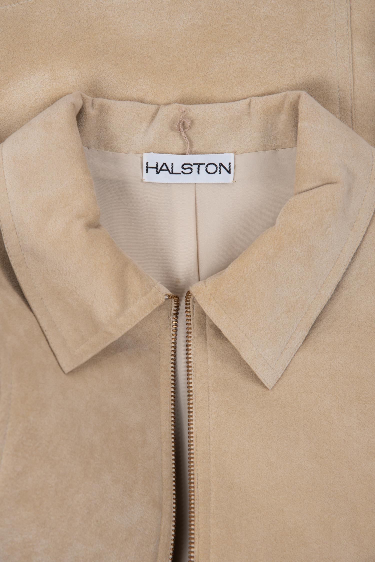 Three Halston Ultrasuede Items: One Two-Piece Skirt Ensemble, One Jacket, 1970s