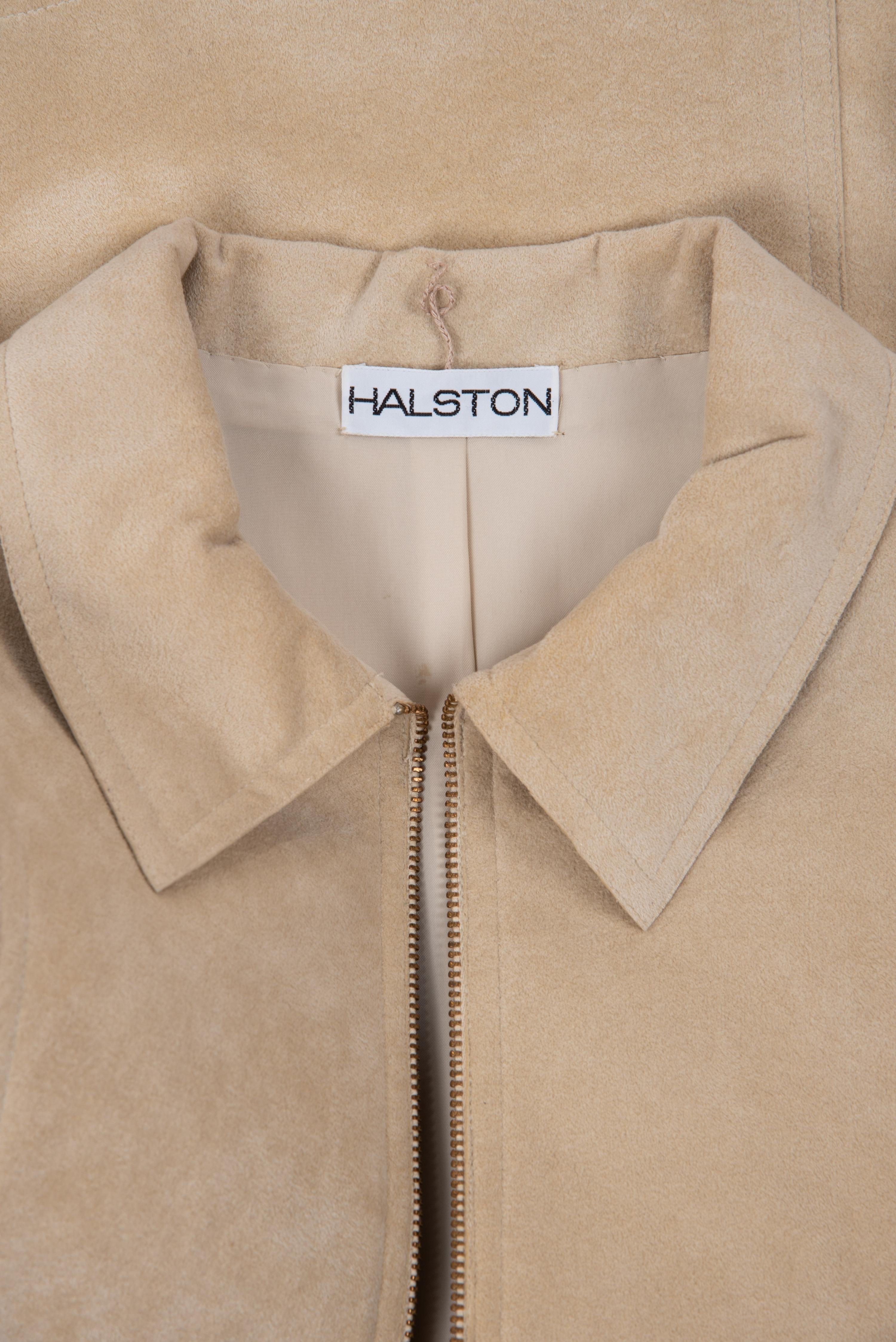 Three Halston Ultrasuede Items: One Two-Piece Skirt Ensemble, One Jacket, 1970s
