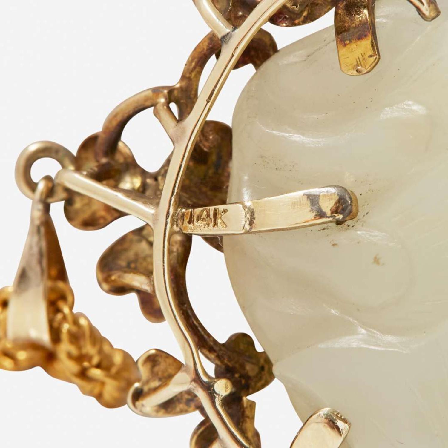 A Jade Bangle Bracelet and Necklace