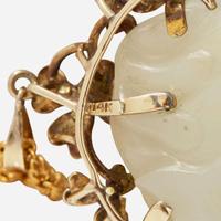 A Jade Bangle Bracelet and Necklace